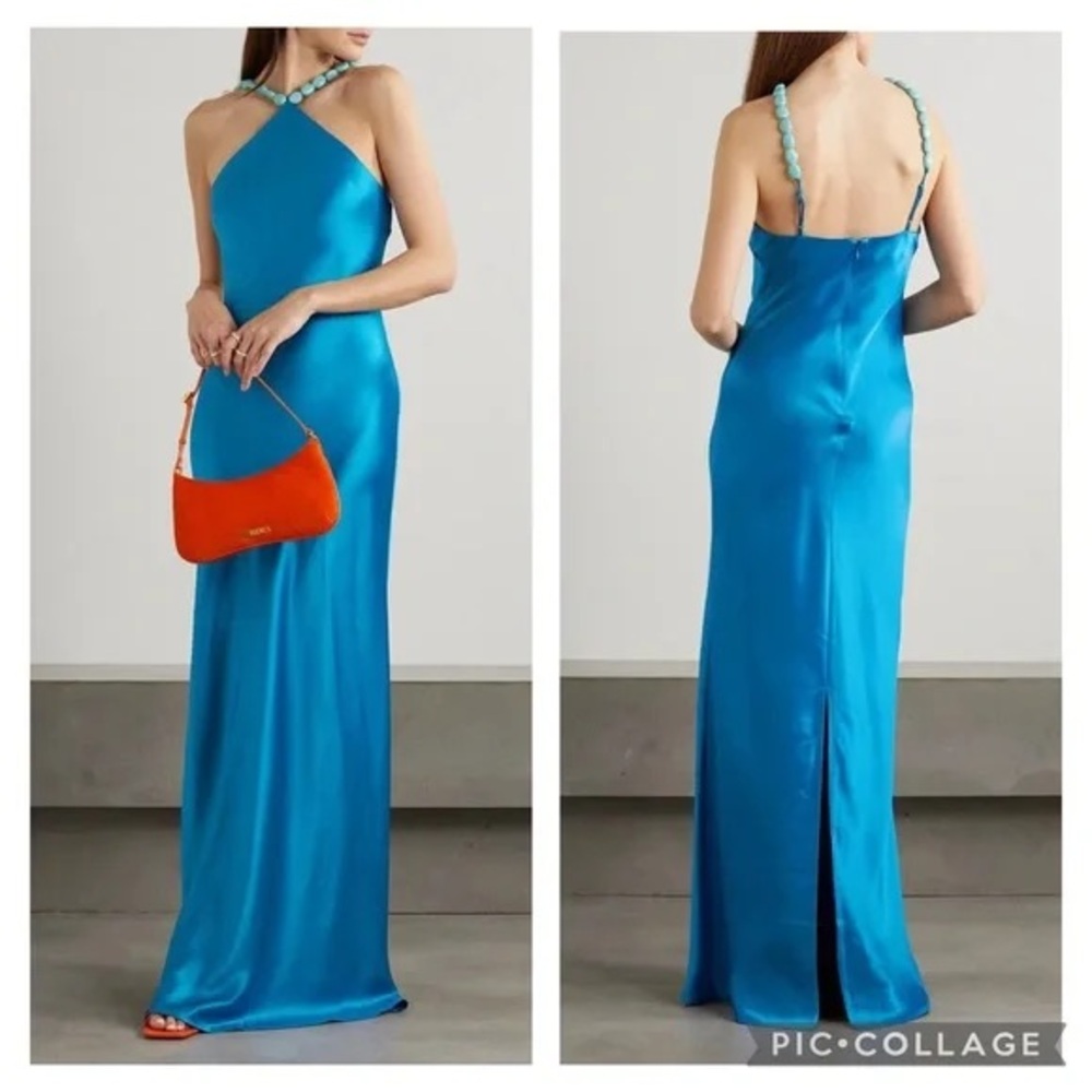 Staud Cadence Dress Island Blue Size 2